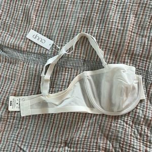 Never worn, white mesh balconette bra.